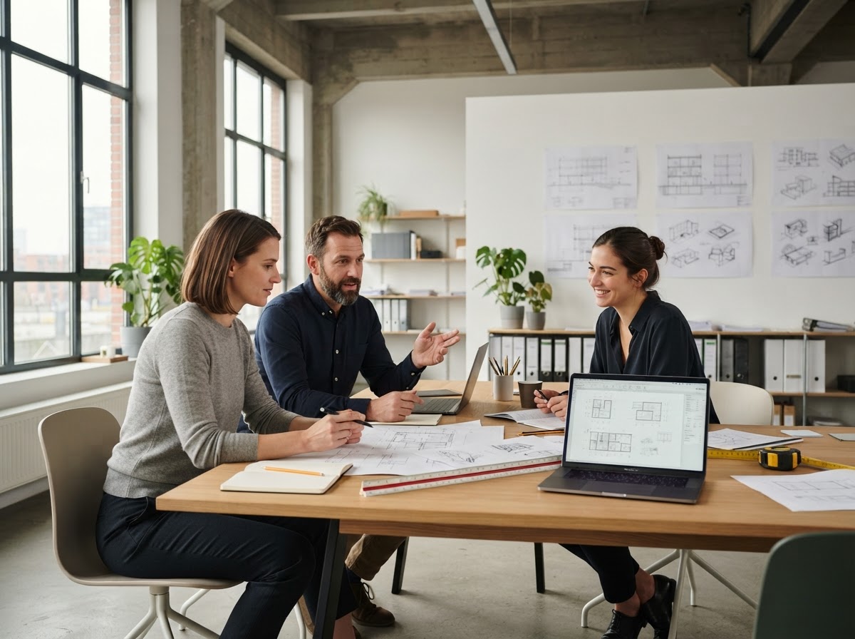 Zunfblüte Team bei der Analyse von Marktdaten im Büro